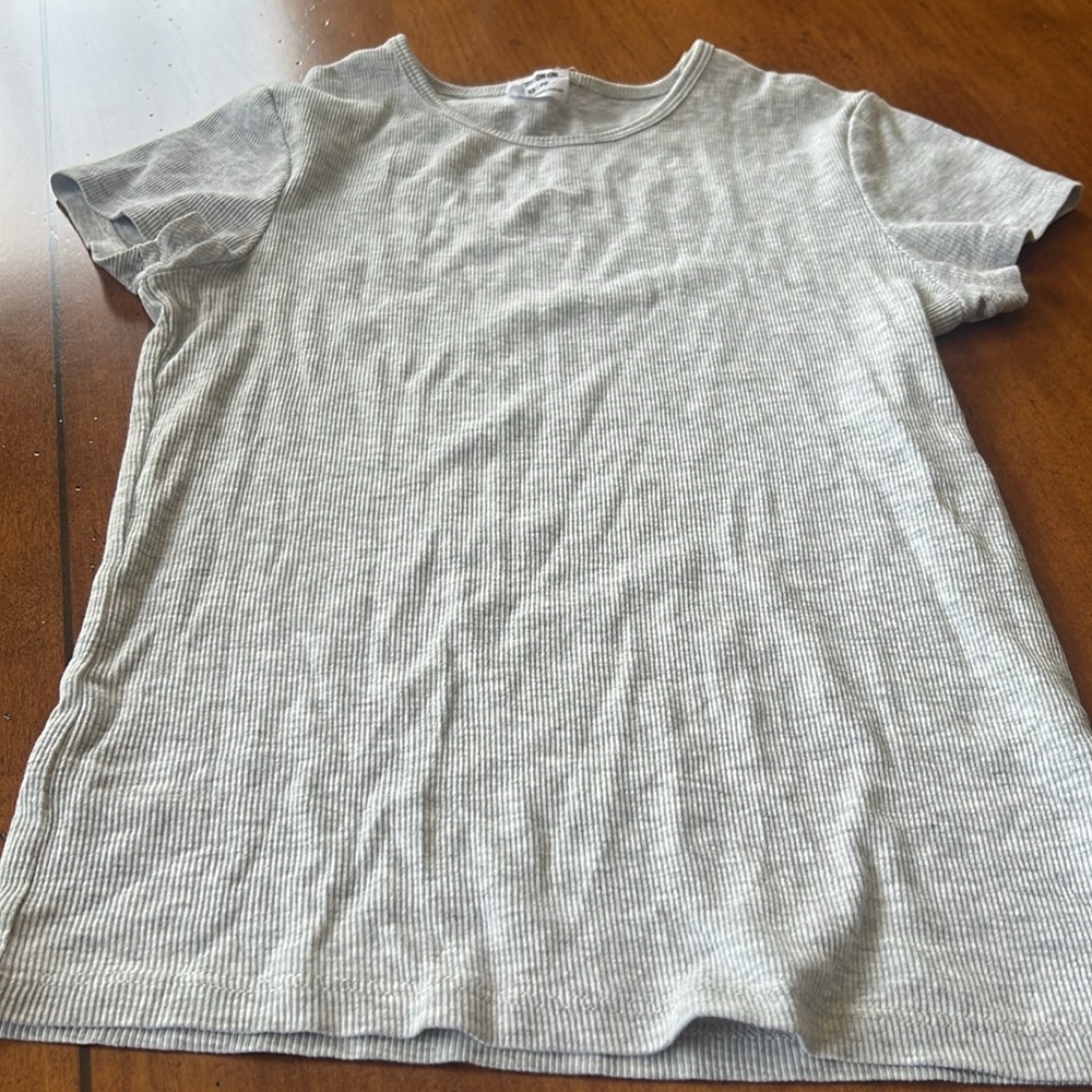 Cotton On Light Gray Ribbed Tee - Picture 5 of 7